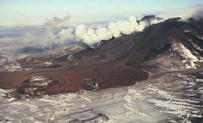 Hekla vid utbrottet 2000 (febr.)